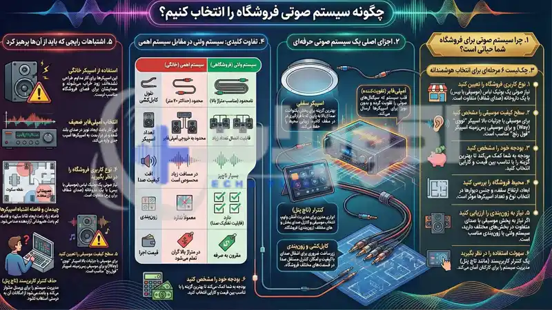 راهنمای انتخاب سیستم صوتی فروشگاه