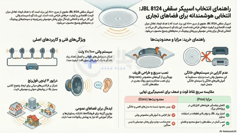 اسپیکر سقفی JBL 8124 ارزش خرید دارد؟